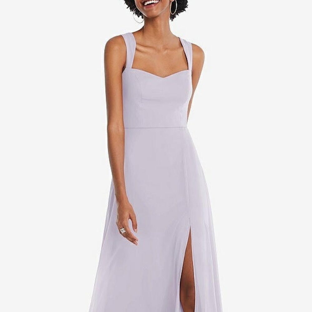 After Six 1558...Contoured Wide Strap Sweetheart Maxi Dress...Moondance...Sz 6